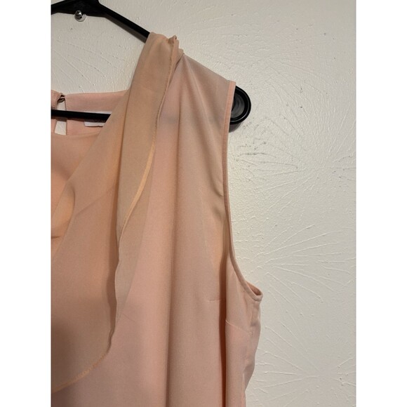 Calvin Klein XL Pink Sleeveless Top with Sheer Cover Flowy Beachy Fairy - Picture 3 of 5